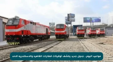 مواعيد اليوم.. جدول جديد يكشف توقيتات قطارات القاهرة والإسكندرية الأحد